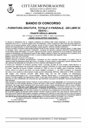 BANDO DI CONCORSO - FORNITURA GRATUITA TOTALE O PA